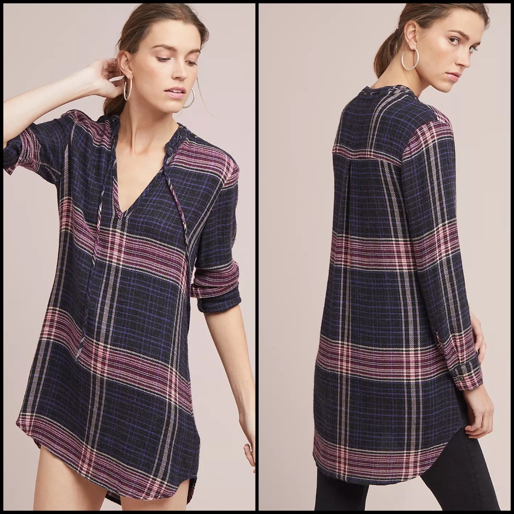Anthro Cloth & Stone Stripe Tunic Dress Top - Picture 8 of 13